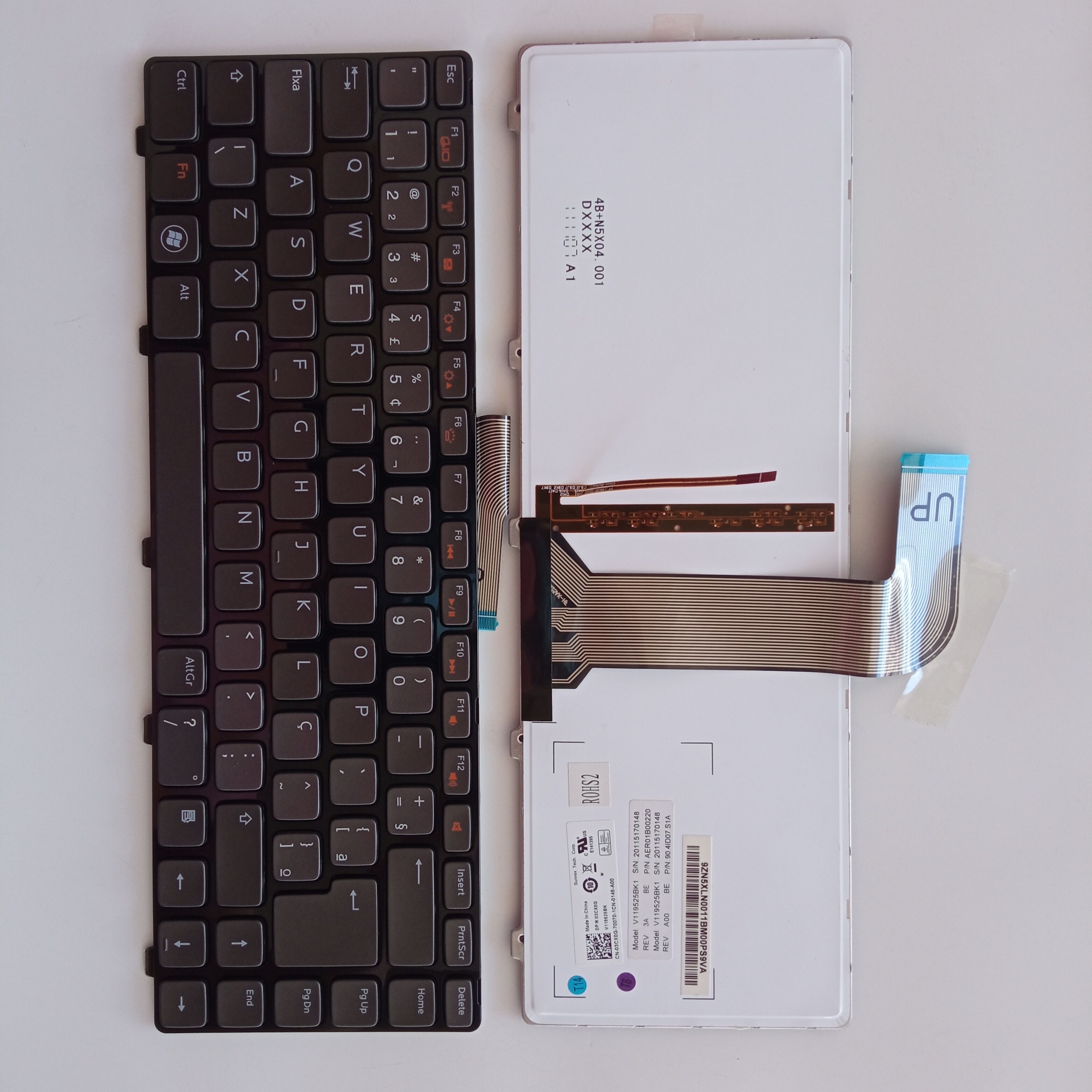 Picture of New Replacement Laptop Keyboard For DELL N4110/N4050/L502X/M4040/N5040V3450 Grey FRAME BLACK Backlit BR Layout
